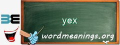 WordMeaning blackboard for yex